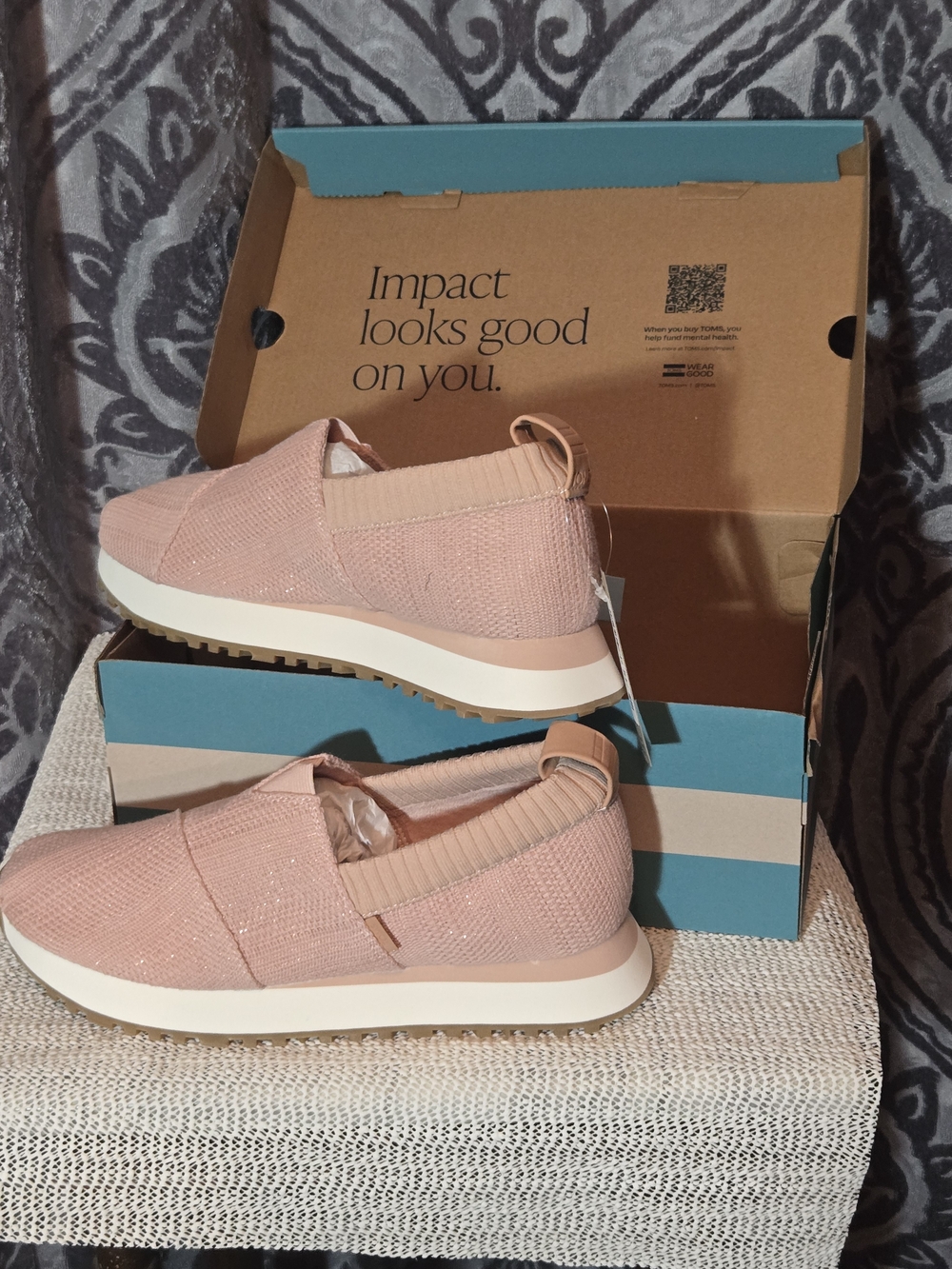 Toms Slip-On Sneakers in Blush Pink